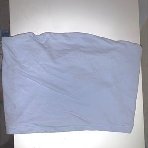 Baby blue garage tube top